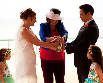 Marry Me Marilyn Katrina & Michael's Handfasting Wedding Rotunda Sails Sutton's Beach Redcliffe